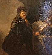 REMBRANDT Harmenszoon van Rijn A Scholar Seated at a Desk Germany oil painting artist